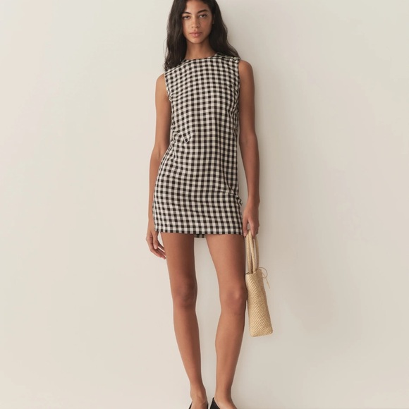 Doen CORALIE DRESS in BLACK MARILYN GINGHAM - Picture 5 of 6